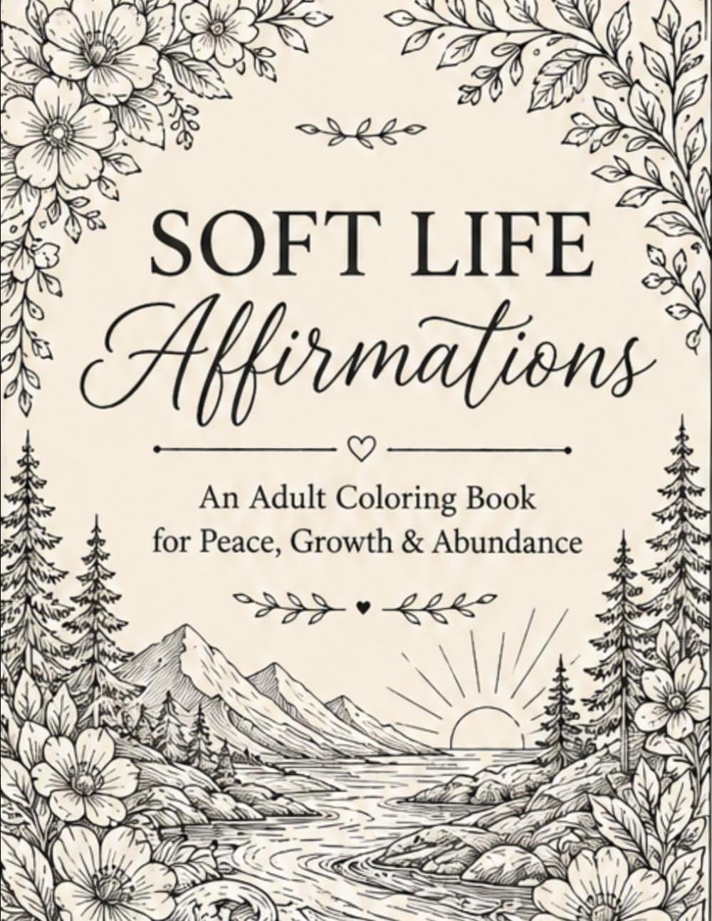 Soft Life Affirmations Coloring Book: Manifest Peace, Confidence & Main Character Energy