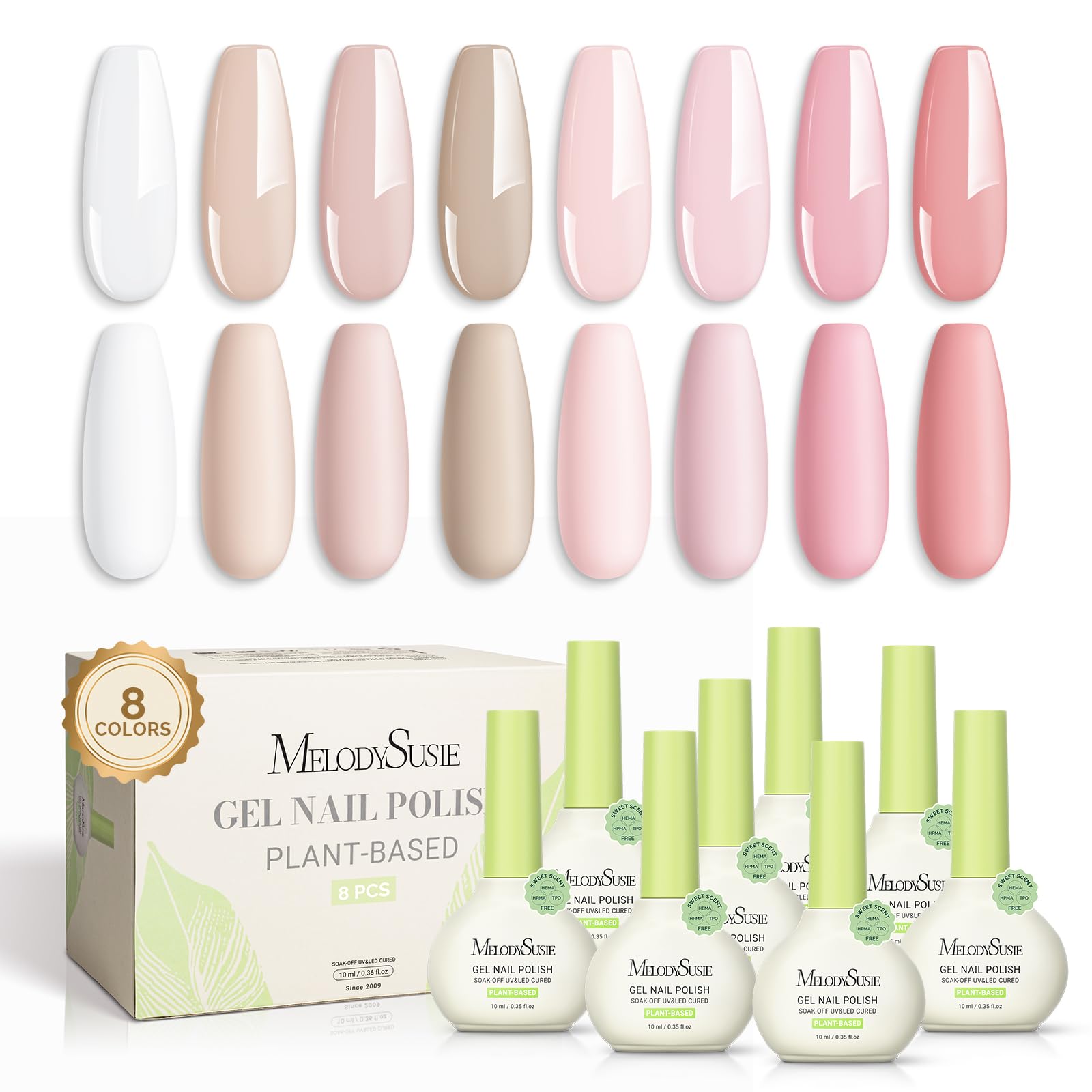 MelodySusie Plant Based Gel Nail Polish Set