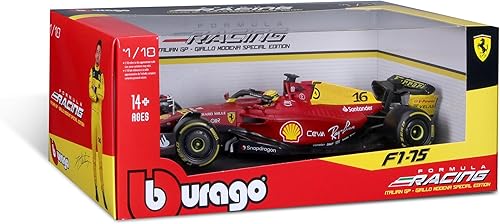 Miniatura 6 de BBURAGO - Hierro F1-75 - Italia Monza GP 2022-1/18, Rojo/Amarillo