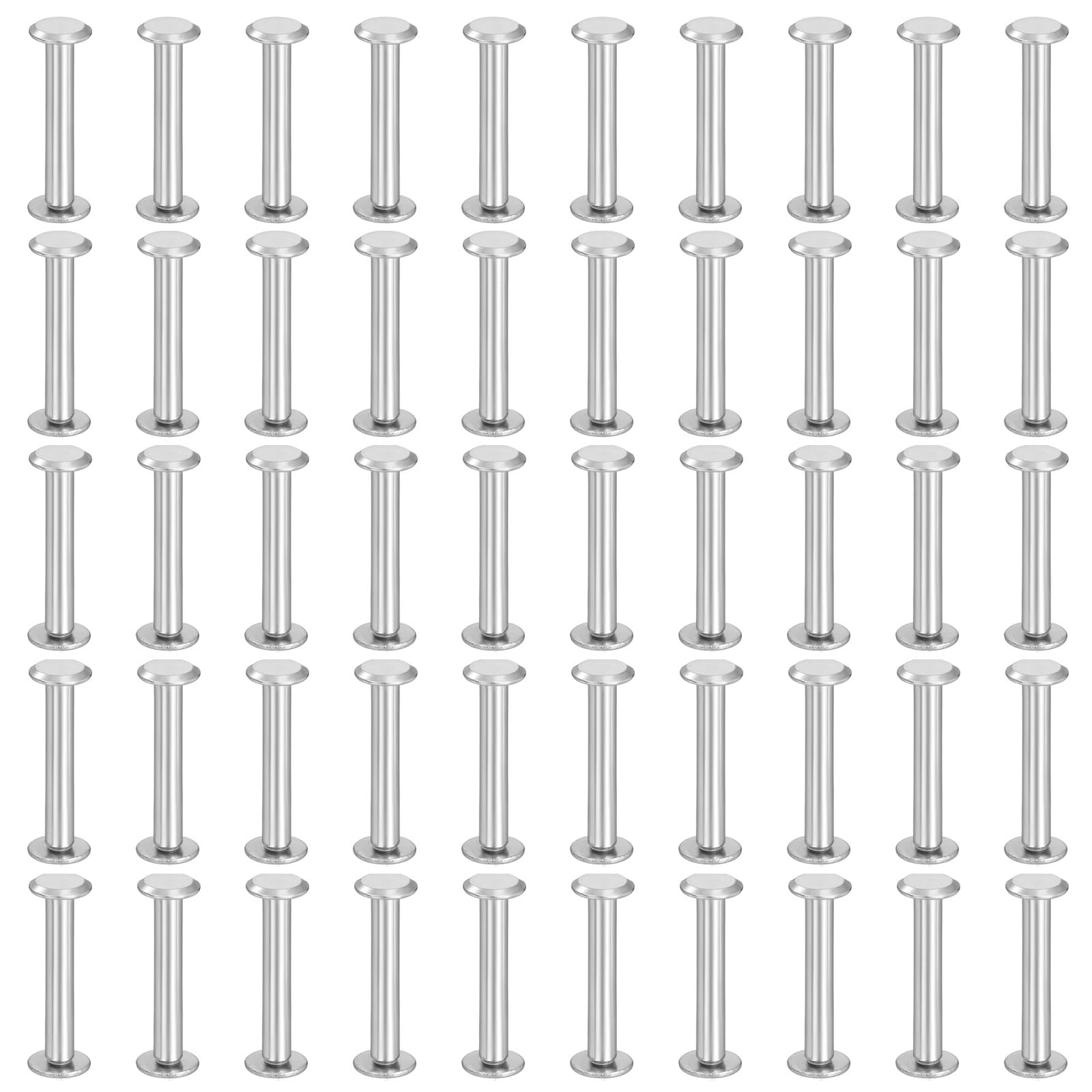 PATIKIL 50 Sets M4 Chicago Screws, 4x25mm(DxH) Phillips Binding Post Bolts