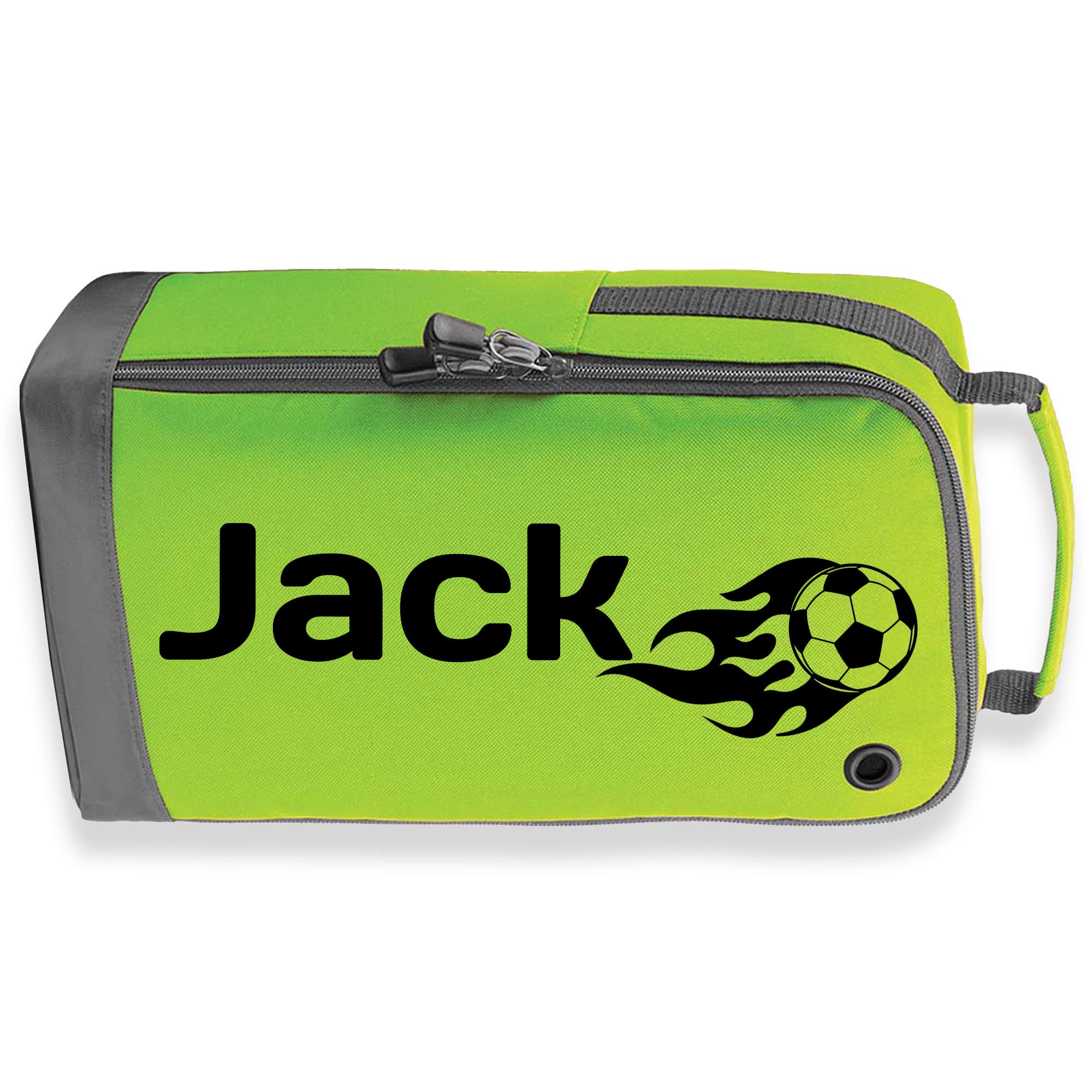 Lime Personalised Football Boot Bag - Sports Gift with Name Design