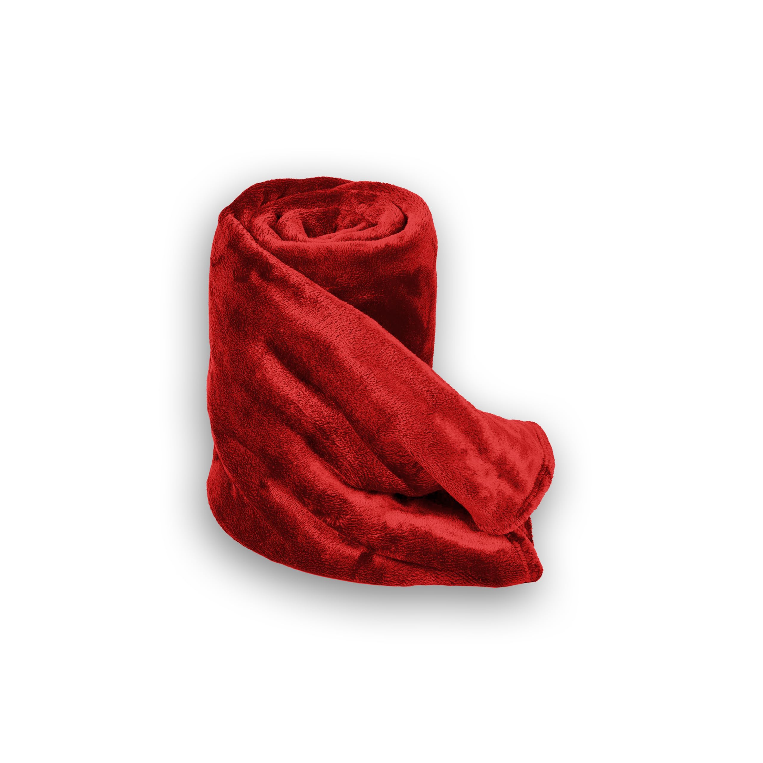 Soft & comfy Micro Flannel Blanket - 240GSM, Single 160x220cm - Red