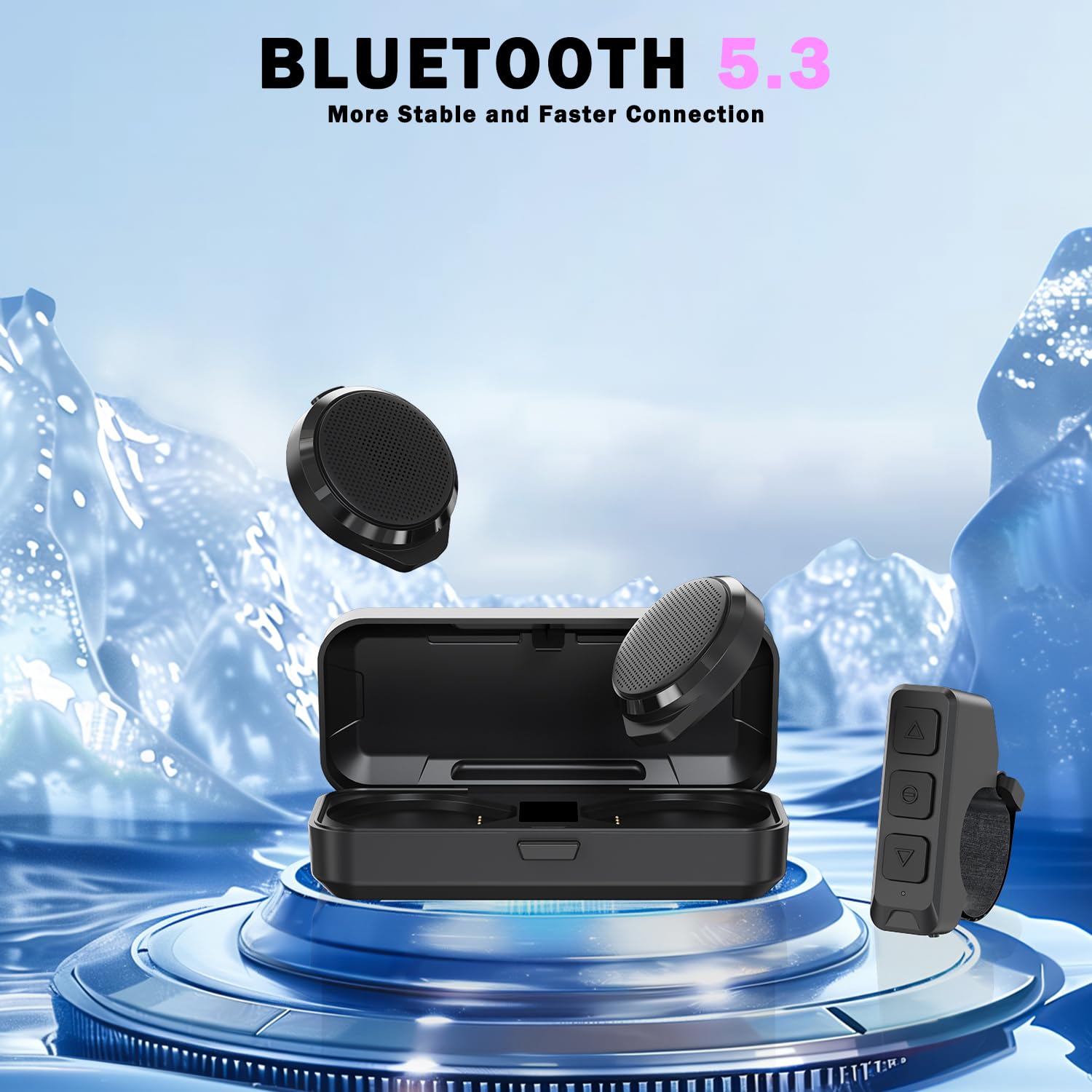 Interfono Moto Bluetooth Casco Telecomando Wireless Senza Rumore Vento Lunga Durata Batteria Motociclismo Sci Ciclismo