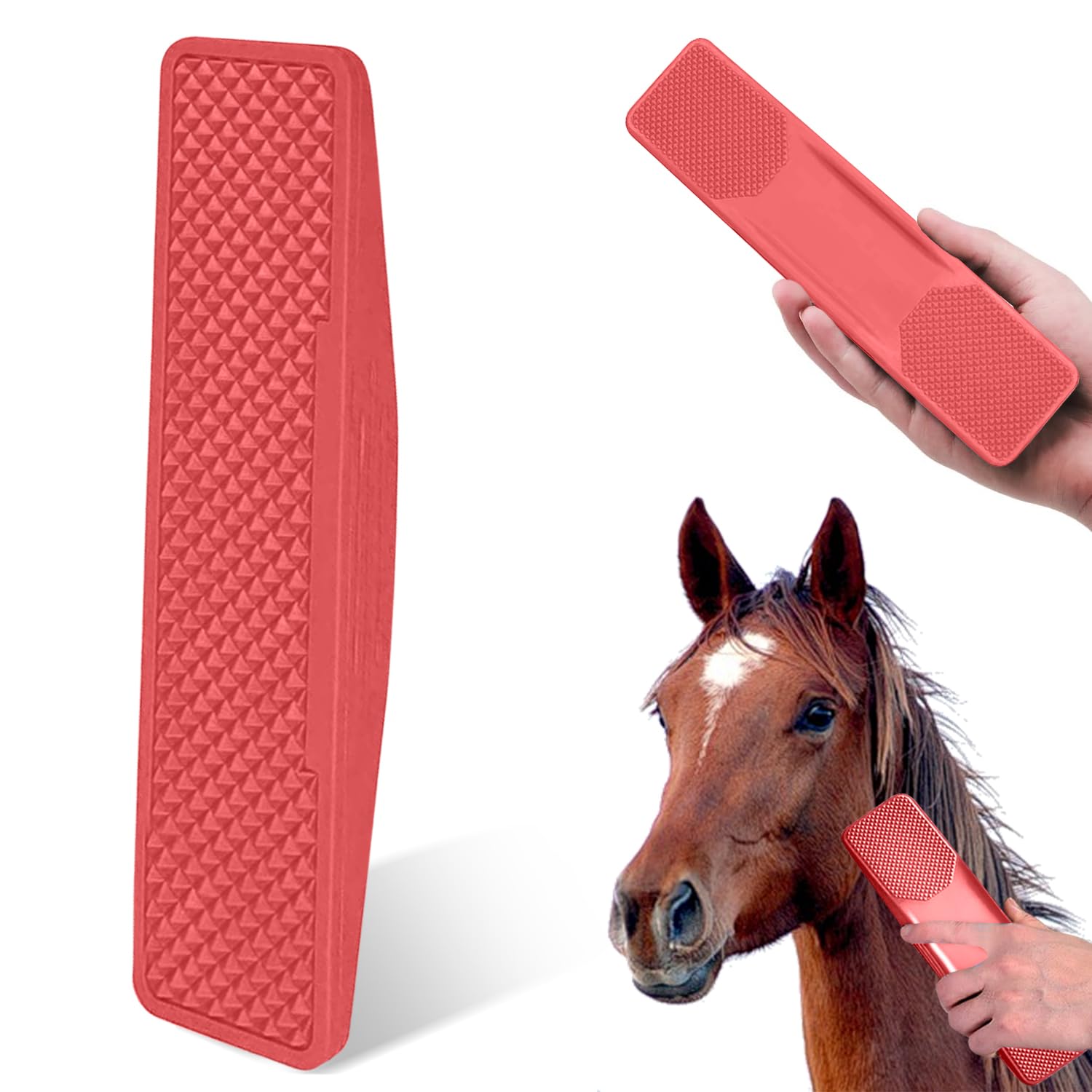 Peine de Masaje para Caballos, 6 en 1 Cepillo de aseo para caballos, Cepillos para el Cuidado del Caballo, Cepillo para limpieza para caballos, Para Caballos Para Elimina Sin Dolor Pelo Y Suciedad