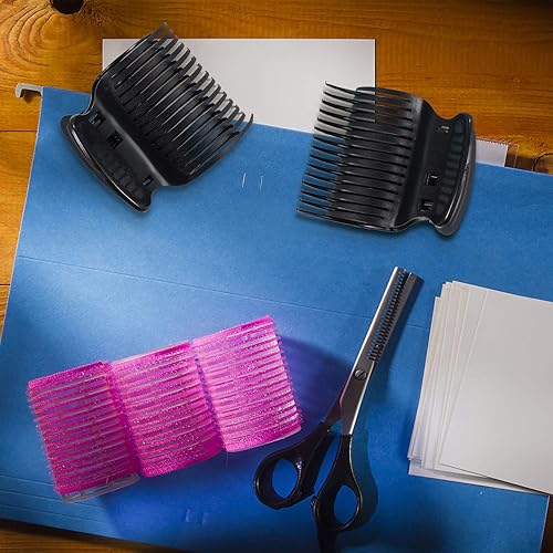 Miniatura 6 de Syhood 24 clips de rodillo caliente de plástico, rizador de pelo, clips de rodillo de repuesto para mujer, sección de cabello