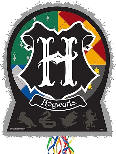 YA OTTA PINATA Harry Potter - Suministros de actividades para fiestas de piñata con cuerda de tracción de 2 libras, capacidad de relleno de 18 x 22