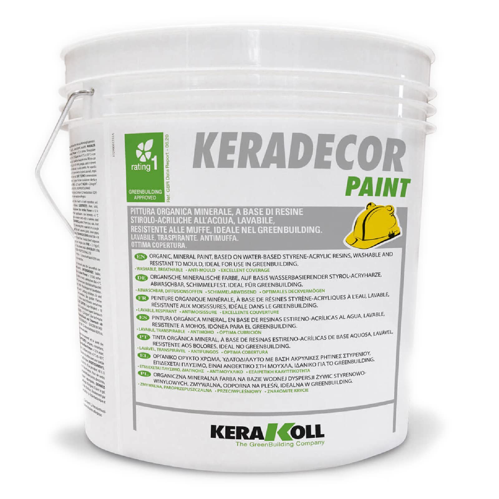 Keradeco Eco Paint Kerakoll White Acrylic 14 Litres