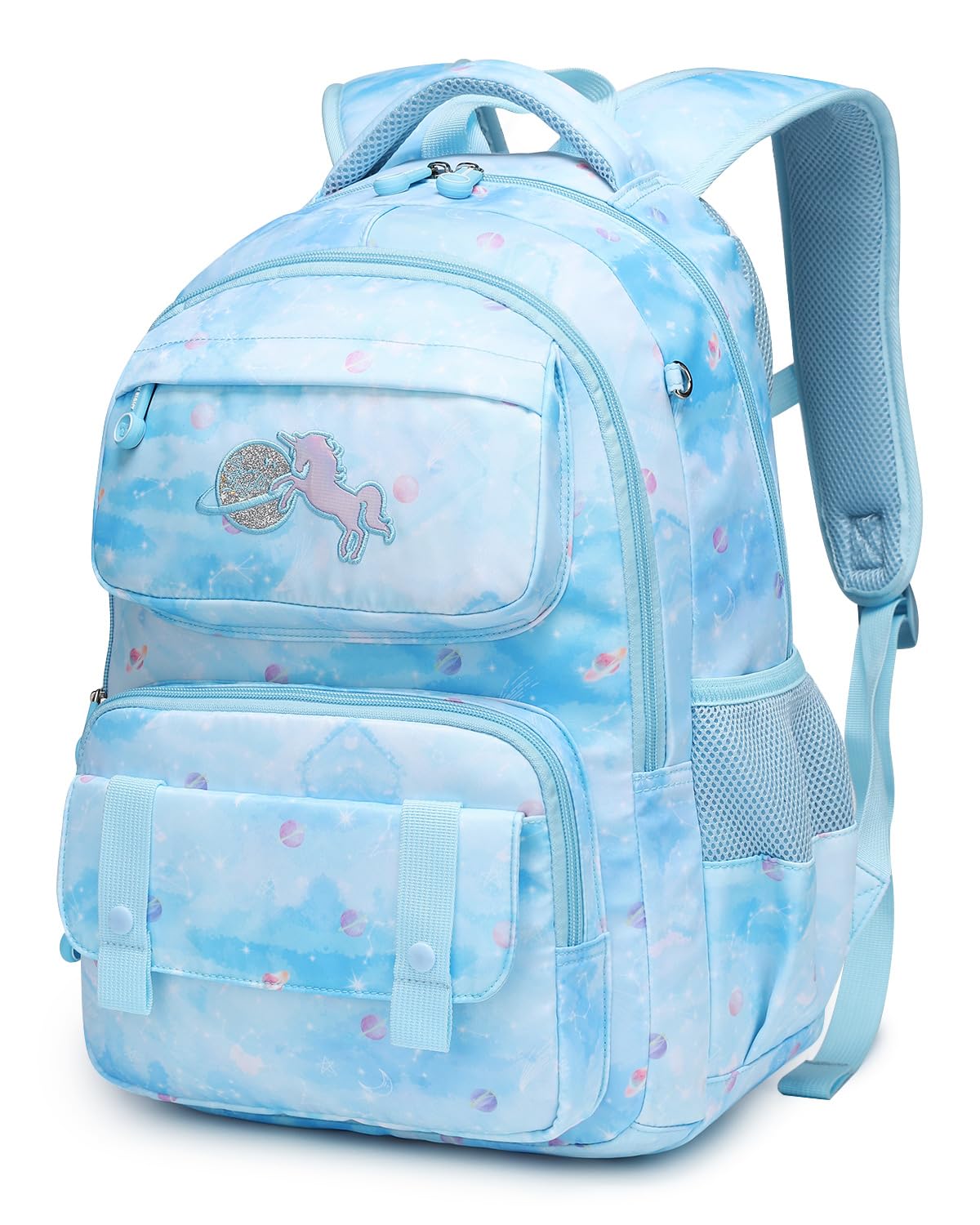Amythe Mochilas Escolares Niñas, Mochila Colegio Casual Impermeable 6 7 8 10 años, Bonita Mochila Infantil para La Escuela y Los Viajes - Azul