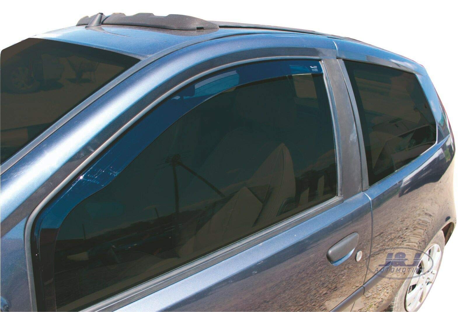 J&J AUTOMOTIVE Windabweiser FIAT Punto 2 3-Türer 1999-2011 2tlg Heko Getönt