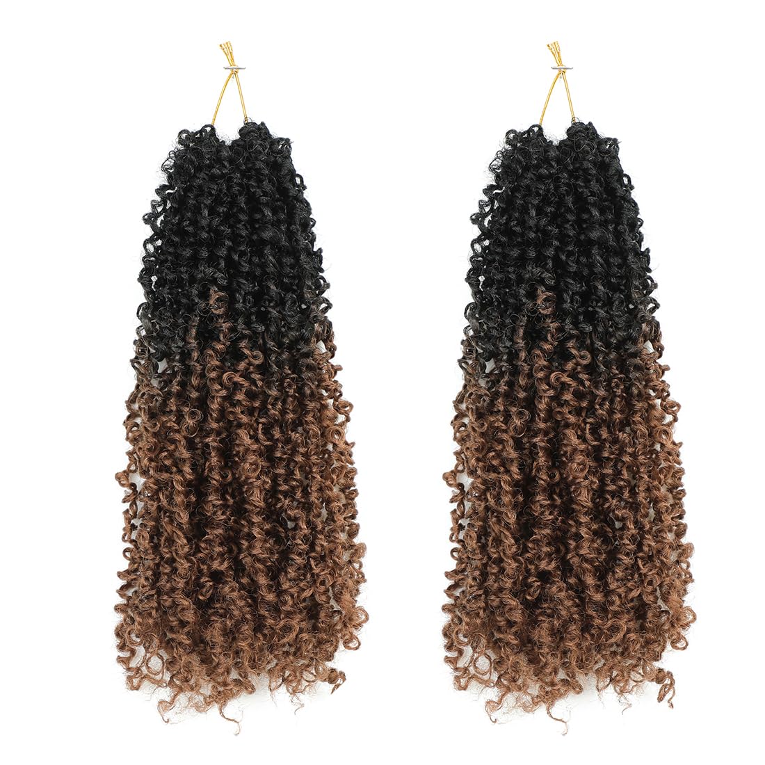 Youngther 16inch Yanky twist crochet hair Fluffy Spring Twist with curly crochet hair for black women Synthetic hair extension（16inch OT30 2PCS）