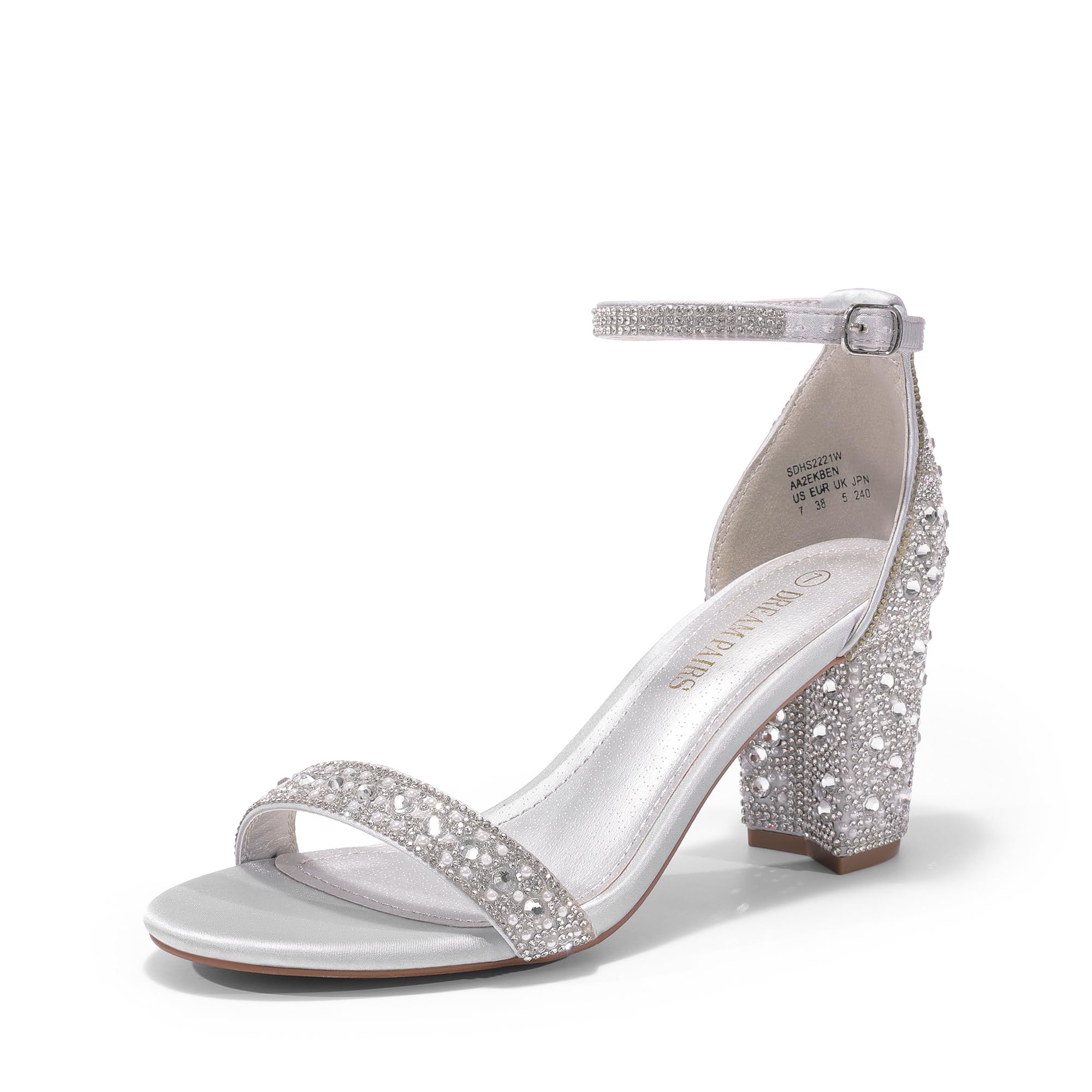 DREAM PAIRS Women's Chunk Low Heel Pump Sandals