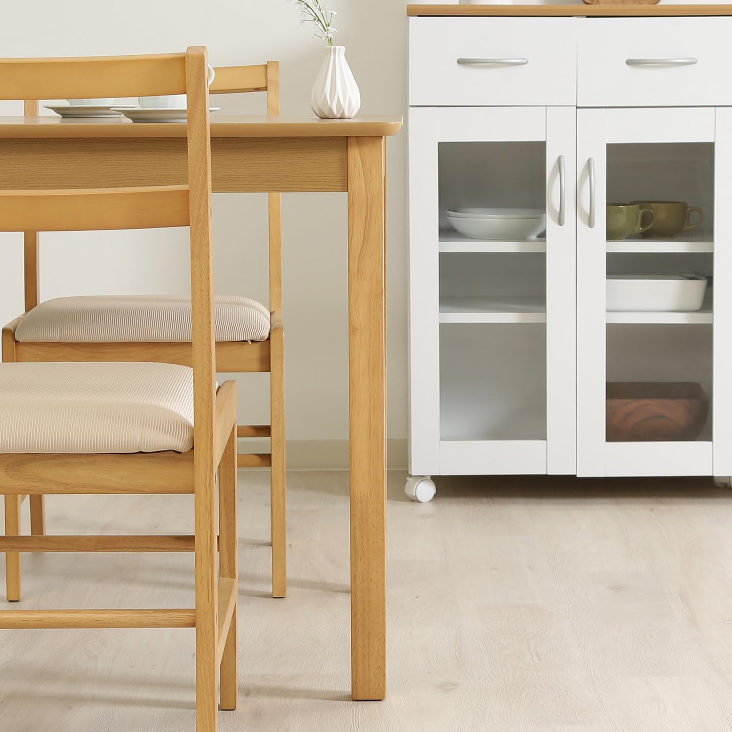 Amazon｜2人用ダイニングテーブル、幅75cm x 奥行き75cm x 高さ71cm