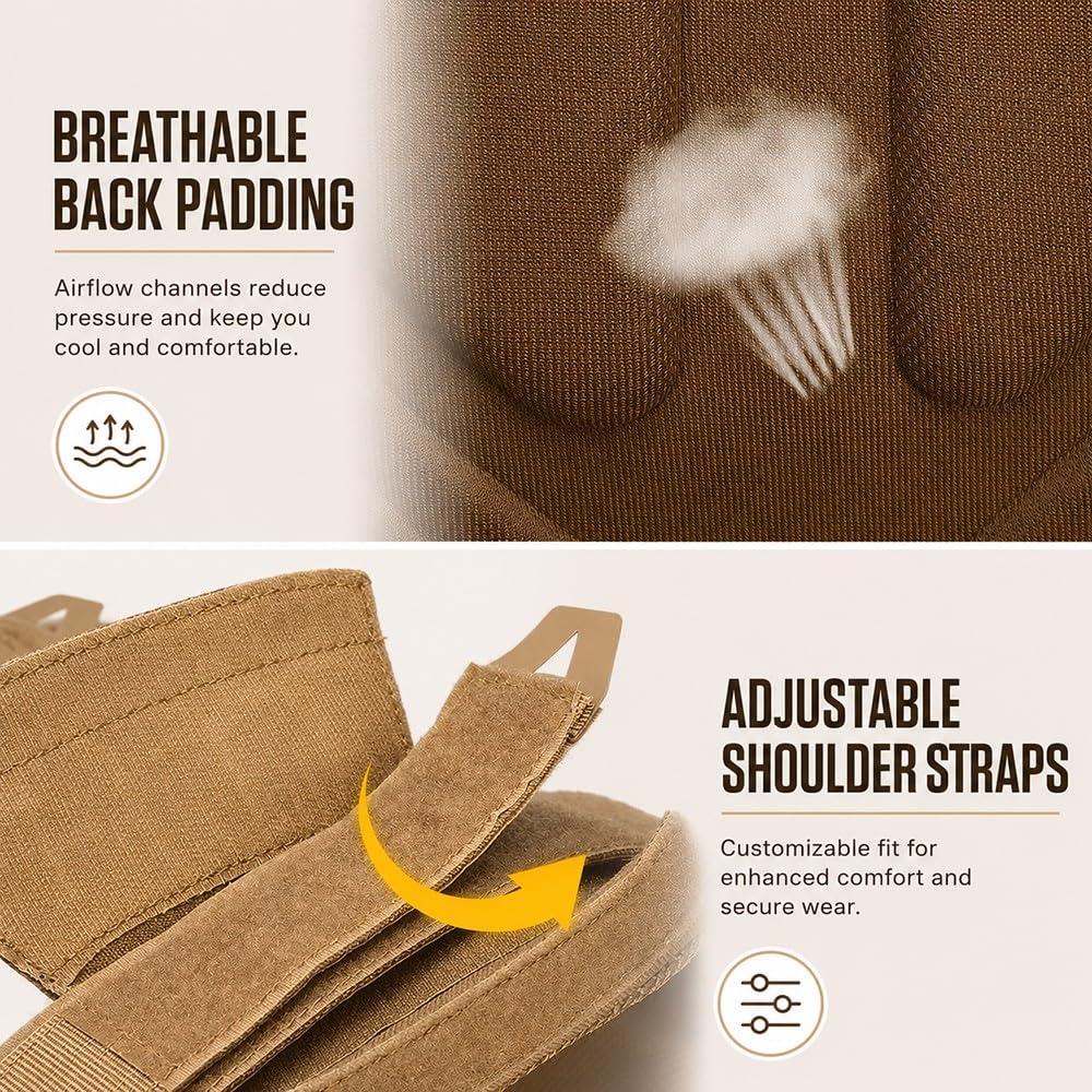Chaleco Táctico Ajustable,Liberación Rápida Chaleco Modular Multibolsillos Acolchado Transpirable Chaleco Ligero para Airsoft Senderismo Camping Y Actividades Al Aire Libre