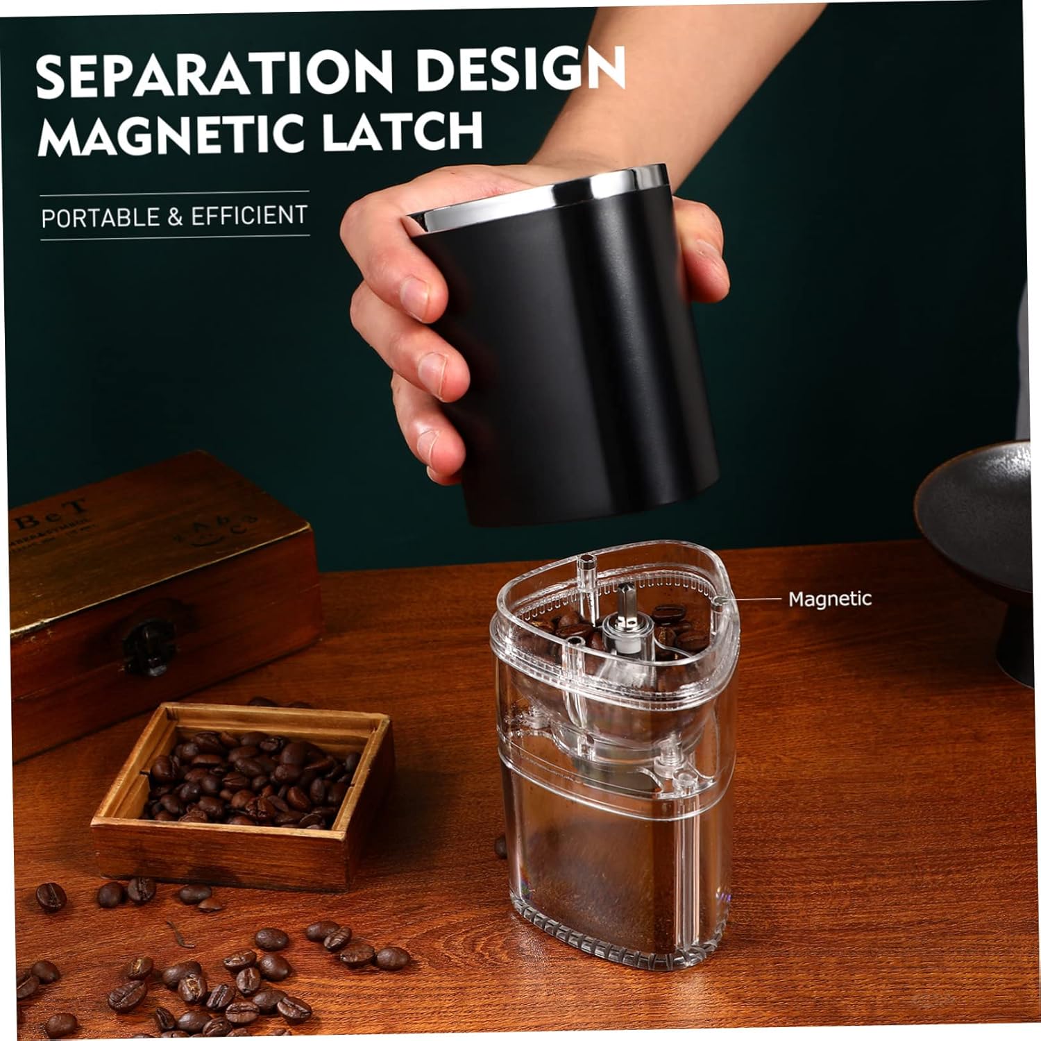 Electric Coffee Grinder Burr for Beans Conical Burr Bean Machine Adjustable Thickness Rechargeable Powder Maker