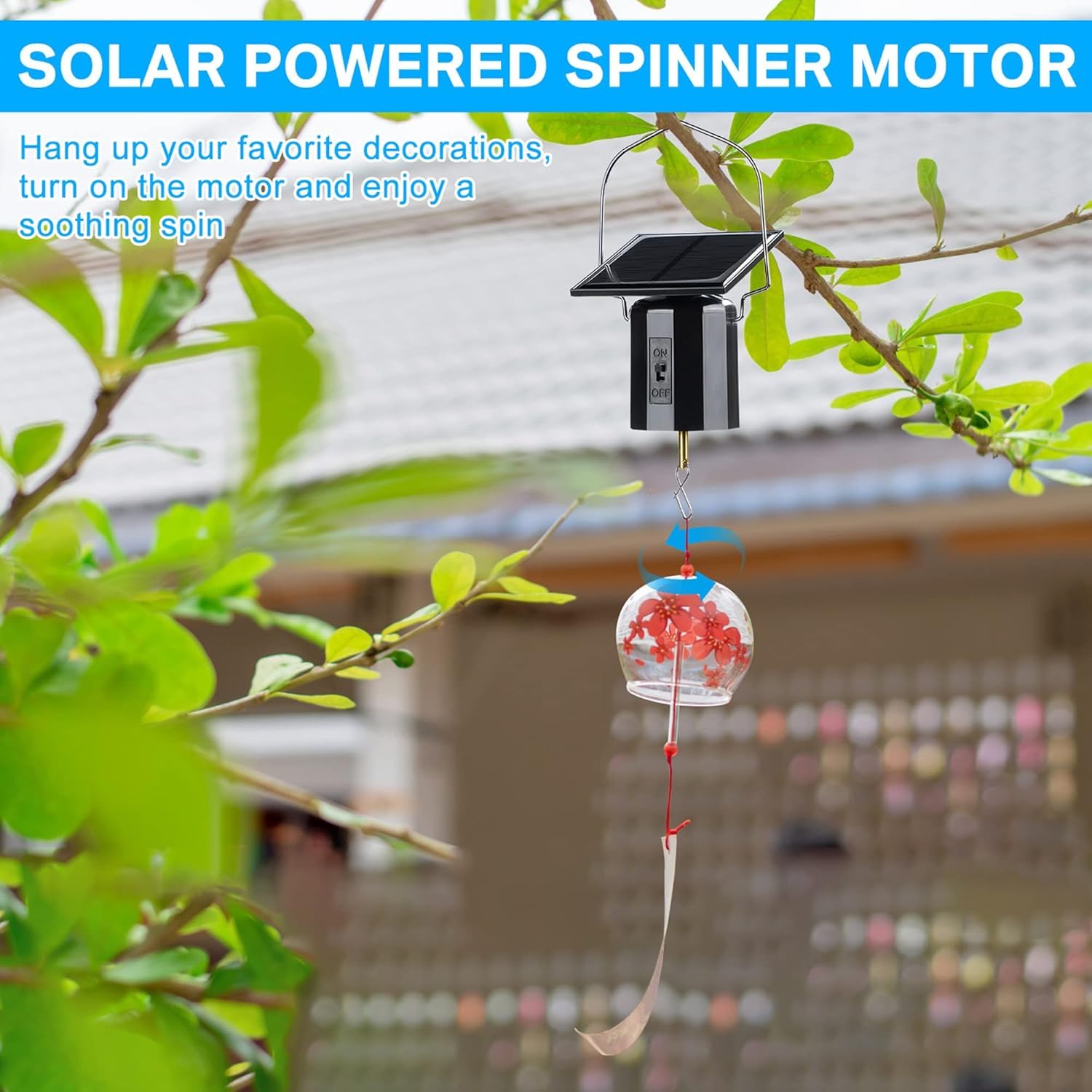 Solar Windspiel Motor – Umweltfreundlicher, Hängender Rotationsmotor Für Windspiele, Mobiles & Garten-Deko