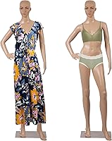 Vista 1 de BLKMTY Maniquí femenino de 69 pulgadas con forma de vestido de cuerpo completo, modelo de ropa, maniquí ajustable, maniquí desmontable realista