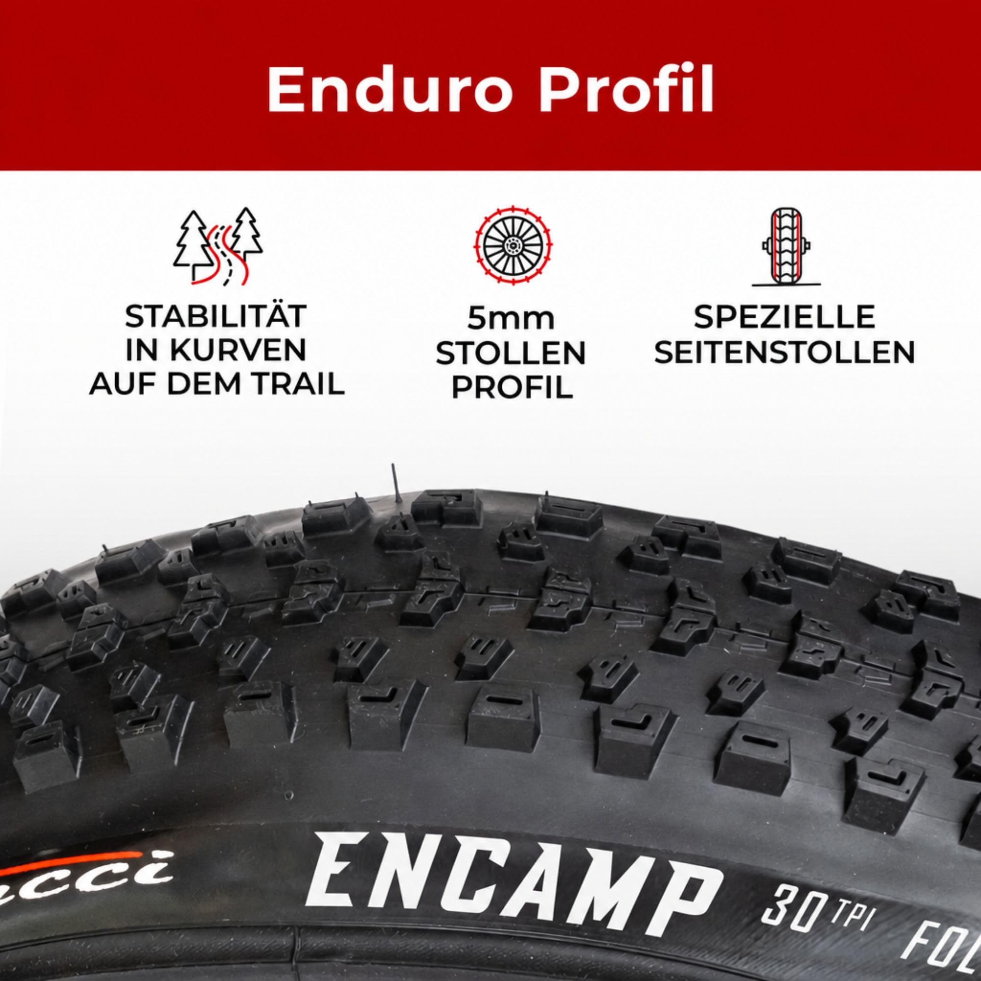 Fincci Fahrradreifen 26x2.25 – Paar MTB 26 Zoll FaltReifen 57-559 (27 TPI) mit 2X 26-Zoll Schrader-Schläuchen, geeignet für Jugendliche & Erwachsene, Mountainbike/Hybrid, Schlamm & Offroad – 2er Pack