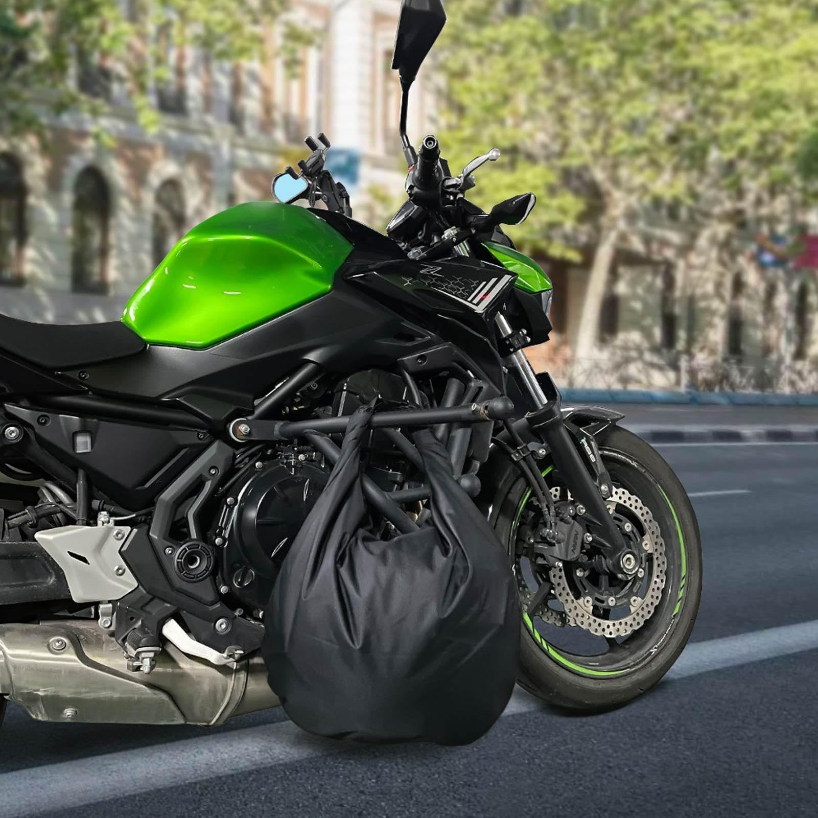 Sac de rangement étanche pour casque de moto, sac de rangement verrouillable en tissu Oxford pour l'extérieur, Noir , Refer to