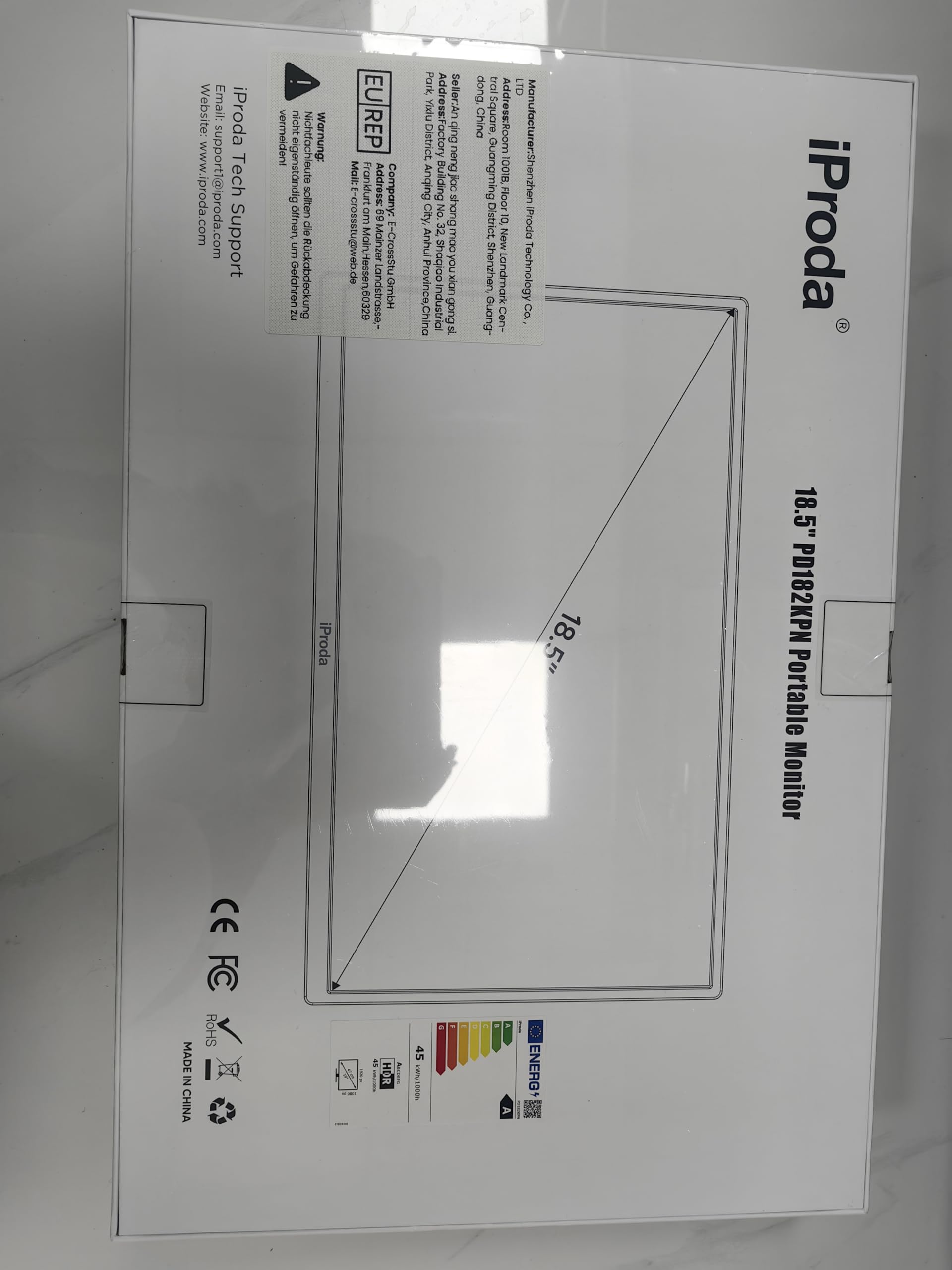 Monitor Portatile 18.5 Zoll Gaming FHD 1080P HDR - Dettaglio