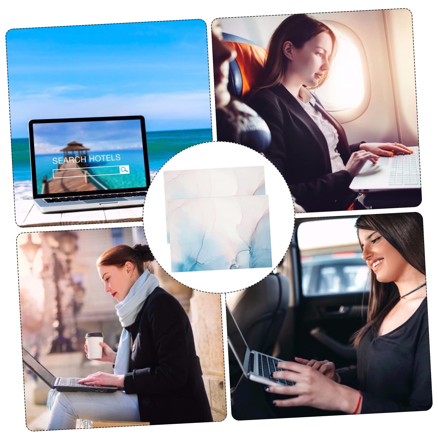 Uonlytech 3sets Skin Per Laptop Marmorizzato Adesivo Protettivo Per Notebook Facile Da Applicare e Rimuovere Resistente e Riutilizzabile Di Pellicole Decorativa