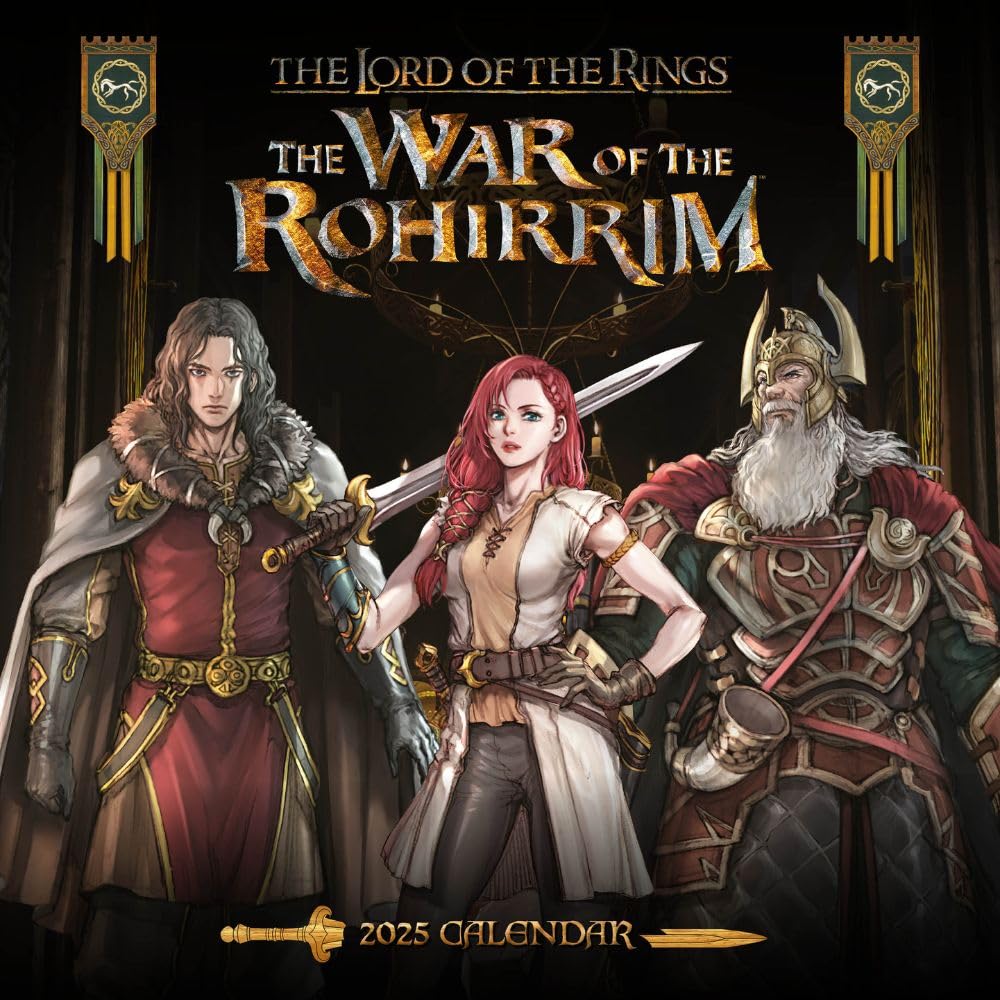 2025 Calendar Lord of the Rings The War Of The Rohirrim Movie Month to View Square Calendar Official Product