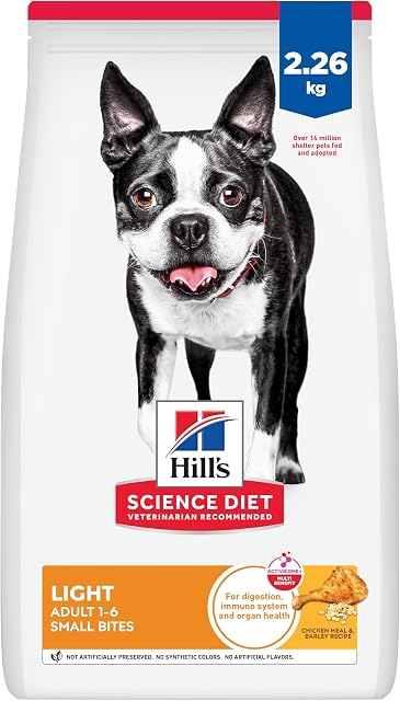 Hill's Science Diet Adult Light Small Bites with Chicken Meal & Barley Dry Dog Food, 2.26 kg Bag