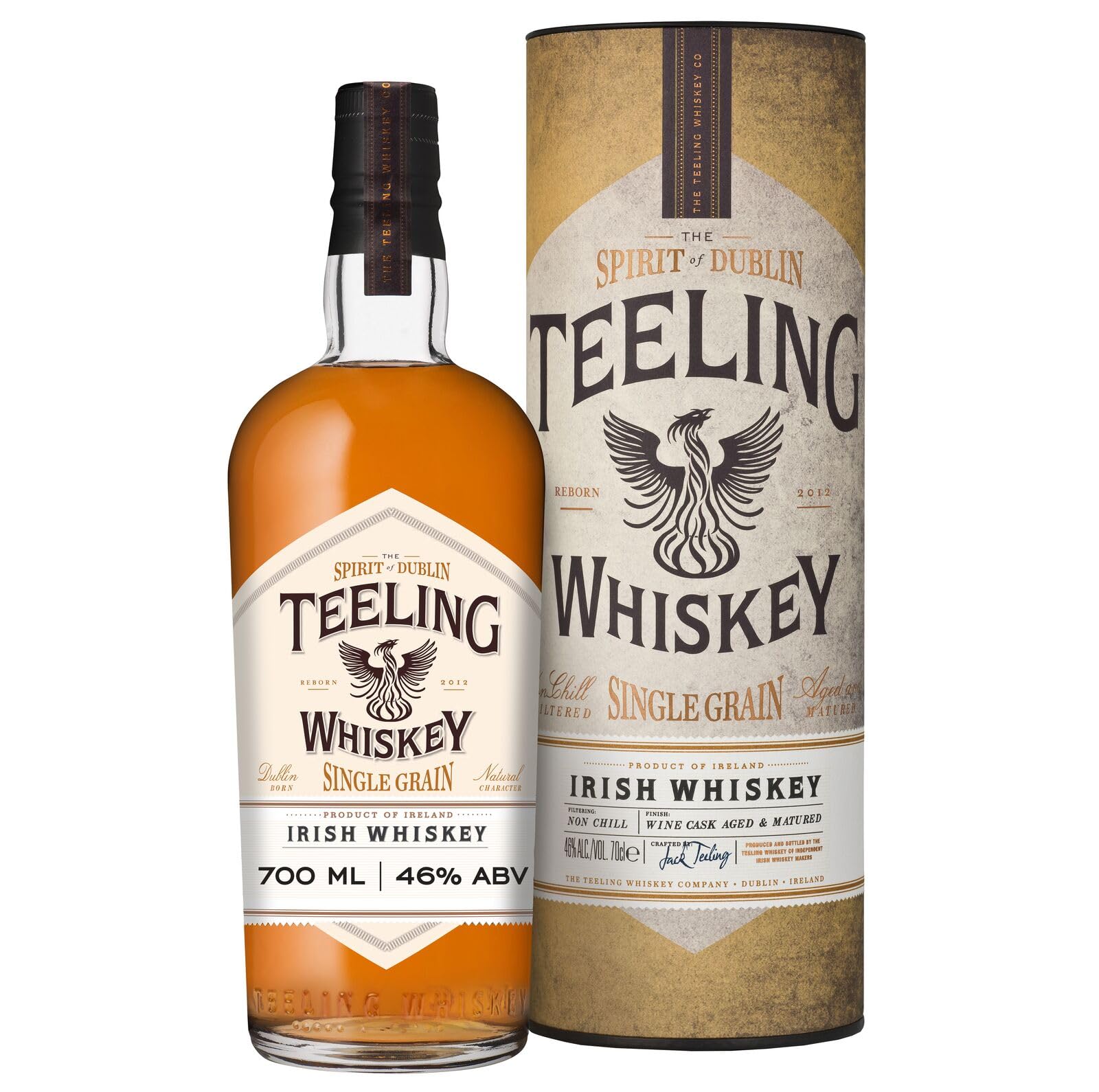 Teeling Single Grain Irish Whiskey – Cabernet Sauvignon Fass-Reifung, 46% vol., 70 cl