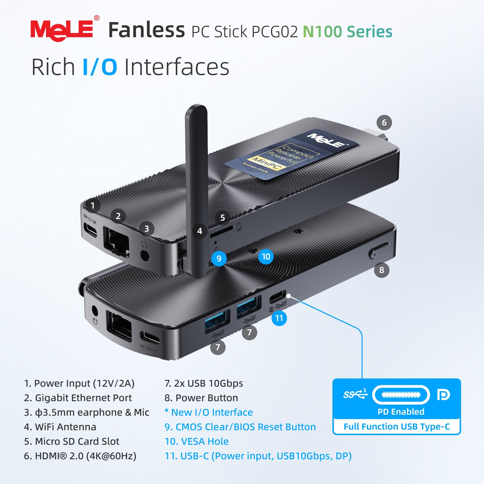 Amazon.com: MeLE Stick PC with Win-11-Pro,Fanless Computer PCG02