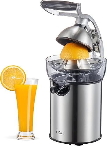 Miniatura 6 de Qcen 500W Juicer Machine Negro y Electric Citrus Juicer Exprimidor Paquete
