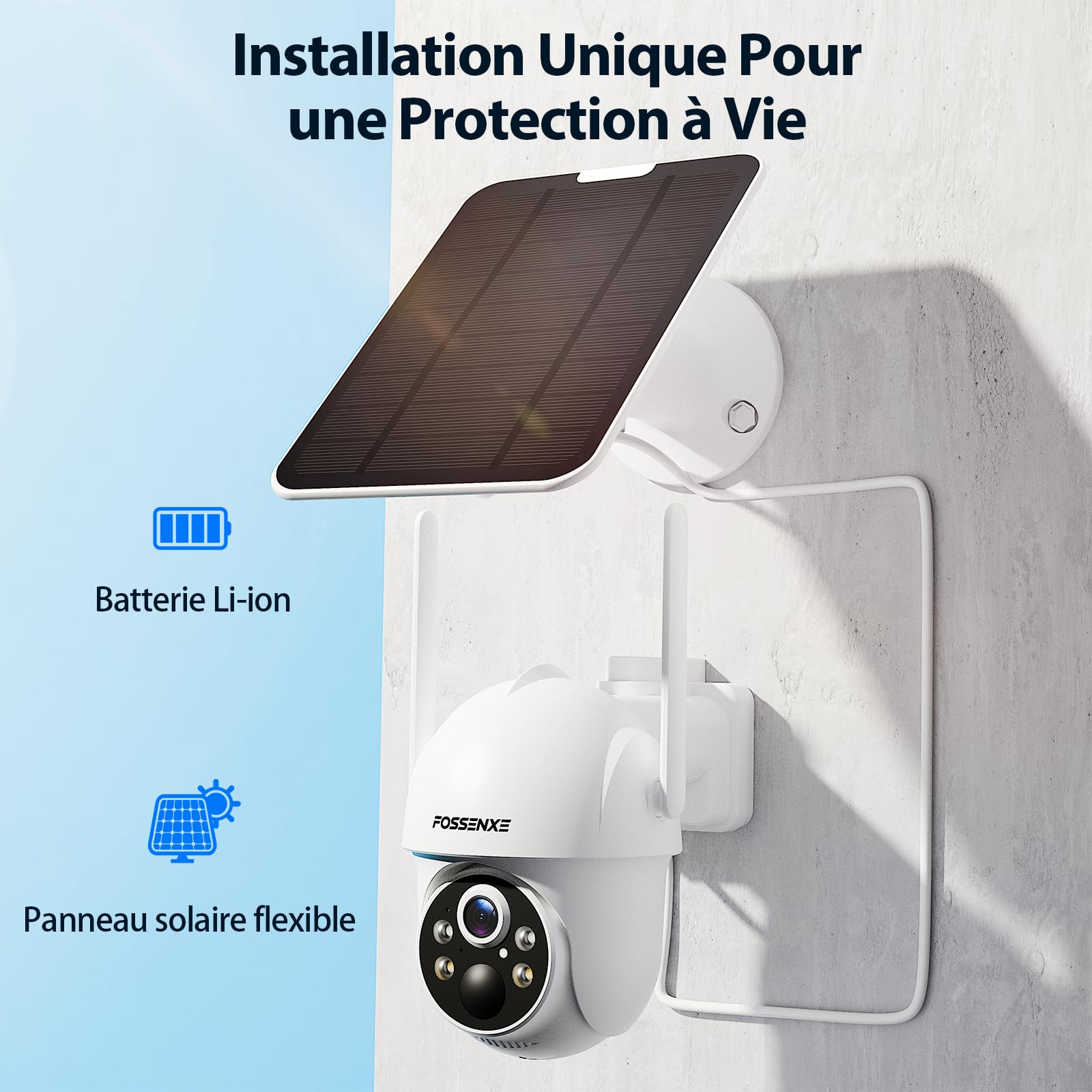 2K/4MP Camera Surveillance WiFi Exterieure sans Fil, Kit 4 Caméras