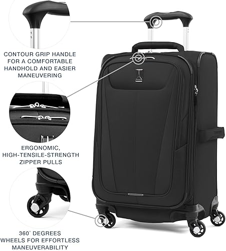 Miniatura 2 de Travelpro Maxlite - Maleta con ruedas giratorias extensible 5 lados suaves Negro 401176101