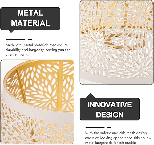 Miniatura 7 de EXCEART Pantalla de metal E27 con diseño de árbol hueco para lámpara colgante de piso de mesa de 6.1 pulgadas, accesorio de luz decorativa para el