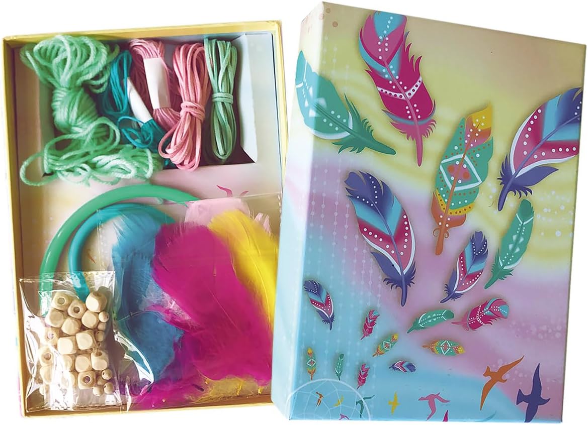 Artista 9301912 Craft Dream Catcher, DIY kit for Children, Creative Set in Practical Storage Box