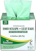 Vista 8 de Bolsas de compostaje de 33 galones, bolsas de basura compostables, extra gruesas de 1.1 mil, bolsas de compost para cocina, bolsas de basura