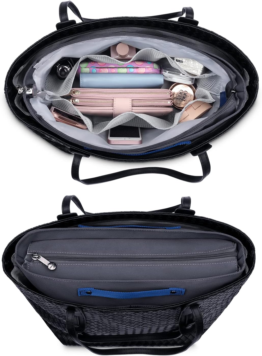 HyFanStr Purse Organizer Insert for Handbags,Tote Bag Organizer Insert Zipper Bag for Women, Handbag Organizer Inside Liner with 15 Pockets - Image 6