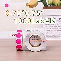 Vista 137 de PARLAIM 6 Rolls 6000PCS 3/4" Round Circle Color-Code Dot Stickers, 6 Color Style Colorful Coding Label Sticker for Home Office Classroom