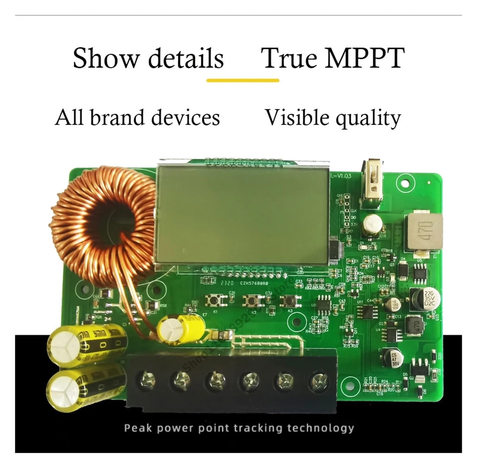 Kontroler ładowania słonecznego, 10A 20A 30A MPPT regulator ładowania słonecznego 12V 24V automatyczny wyświetlacz LCD podwójne wyjście USB 5V regulator baterii panelu słonecznego (Color : MPPT 10A,