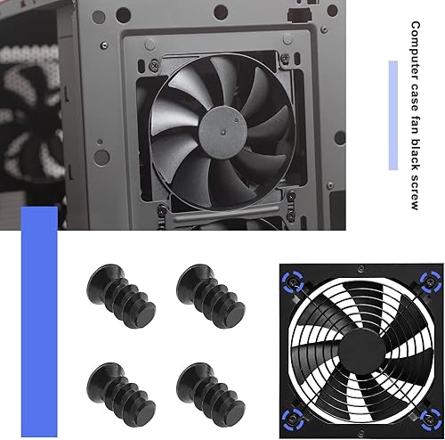 Miniatura 2 de 100 tornillos de instalación de ventilador de refrigeración de carcasa de computadora, tornillos de ventilador de repuesto compatibles con