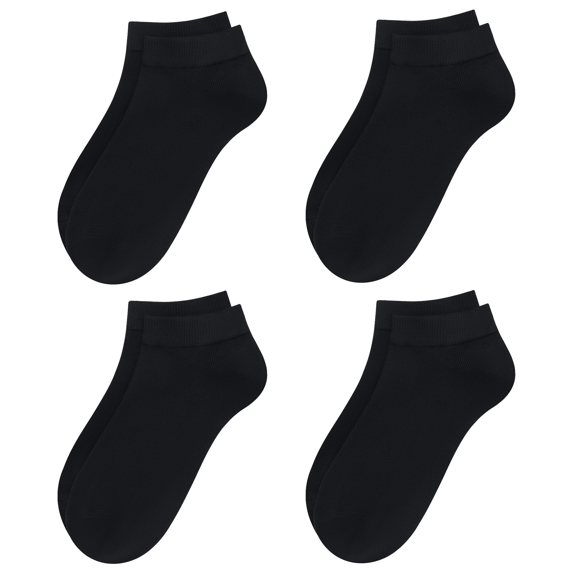 Ankle Socks for Women Thin Bamboo Viscose Breathable Low Cut Soft Casual Ladies Sock 4/8 Pairs