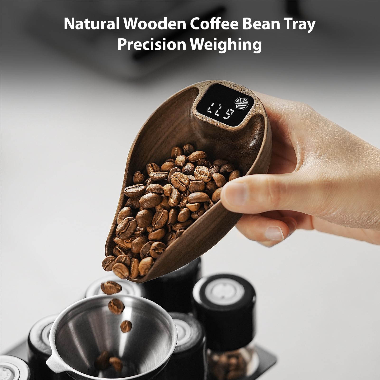 Kit de báscula de granos de café con botella pulverizadora, báscula digital de precisión de 0,1 g para elaboración de cerveza, pantalla LED de alta precisión de 30 g de capacidad,