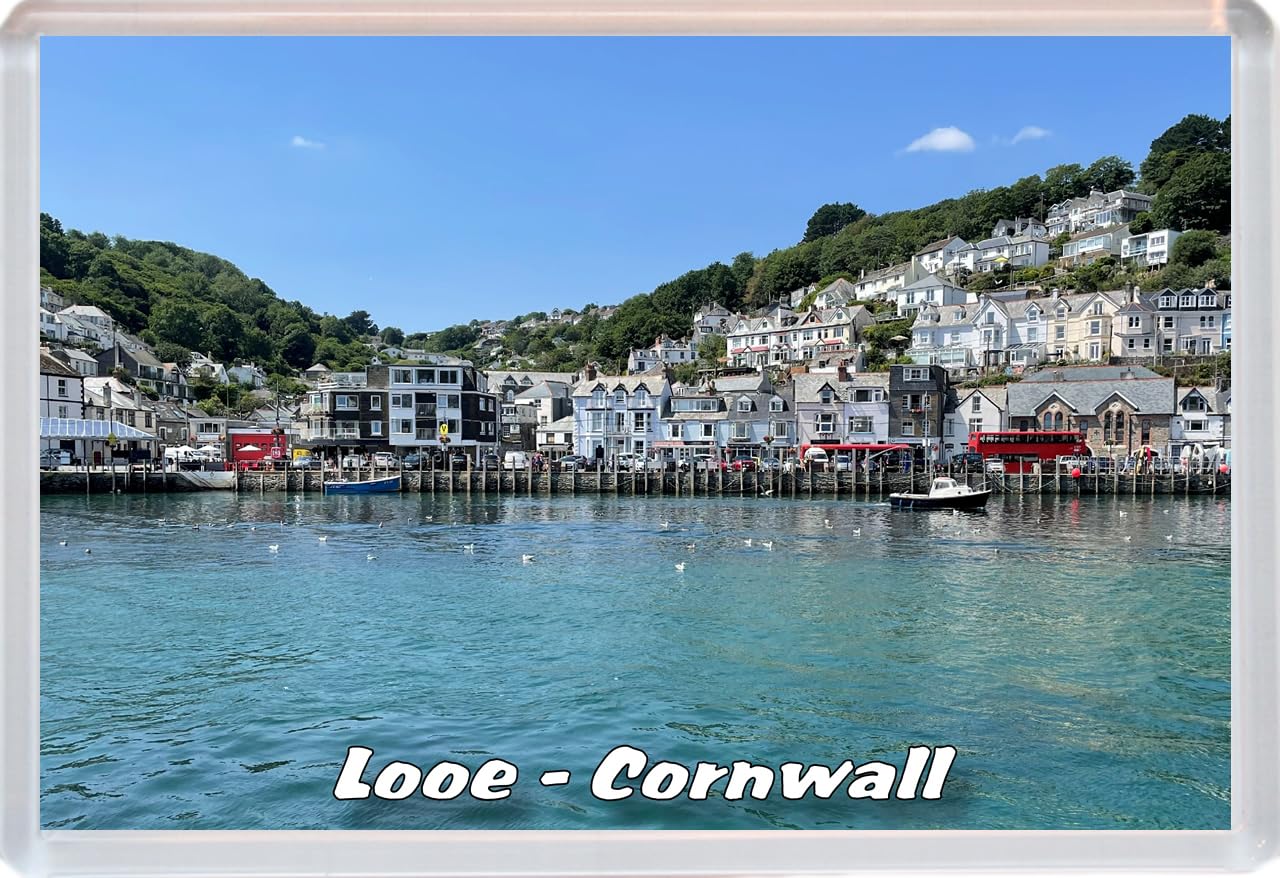 Baked Bean Store Multicolor Looe - Cornwall - 96 X 67Mm Jumbo Fridge Magnet/Magnets Bbsfhm695