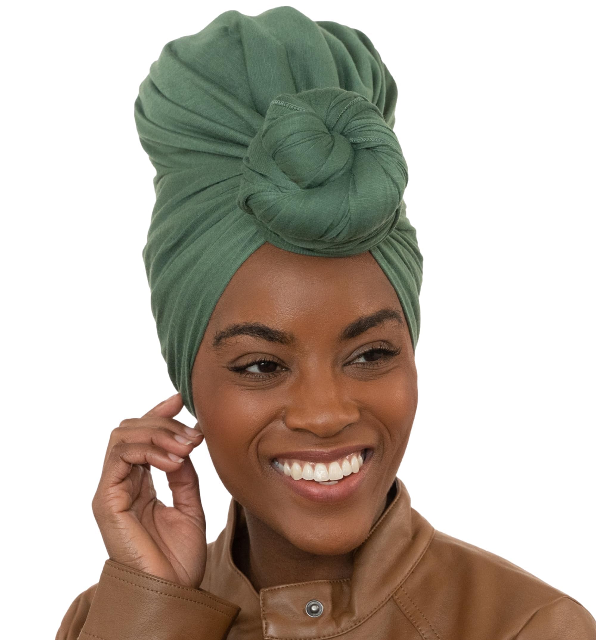 Olivia Sylx Head Wraps for Black Women - African Hair Wrap & Hair Scarf - Jersey Hair Turbans for Women - Soft & Breathable Headwrap