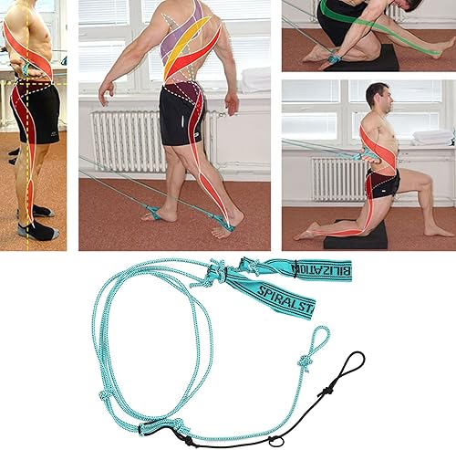 Miniatura 5 de Correa elástica intermedia, correa elástica de 0.2 pulgadas, intermedia muscular, espiral, estabilización, entrenamiento, estiramientos deportivos,