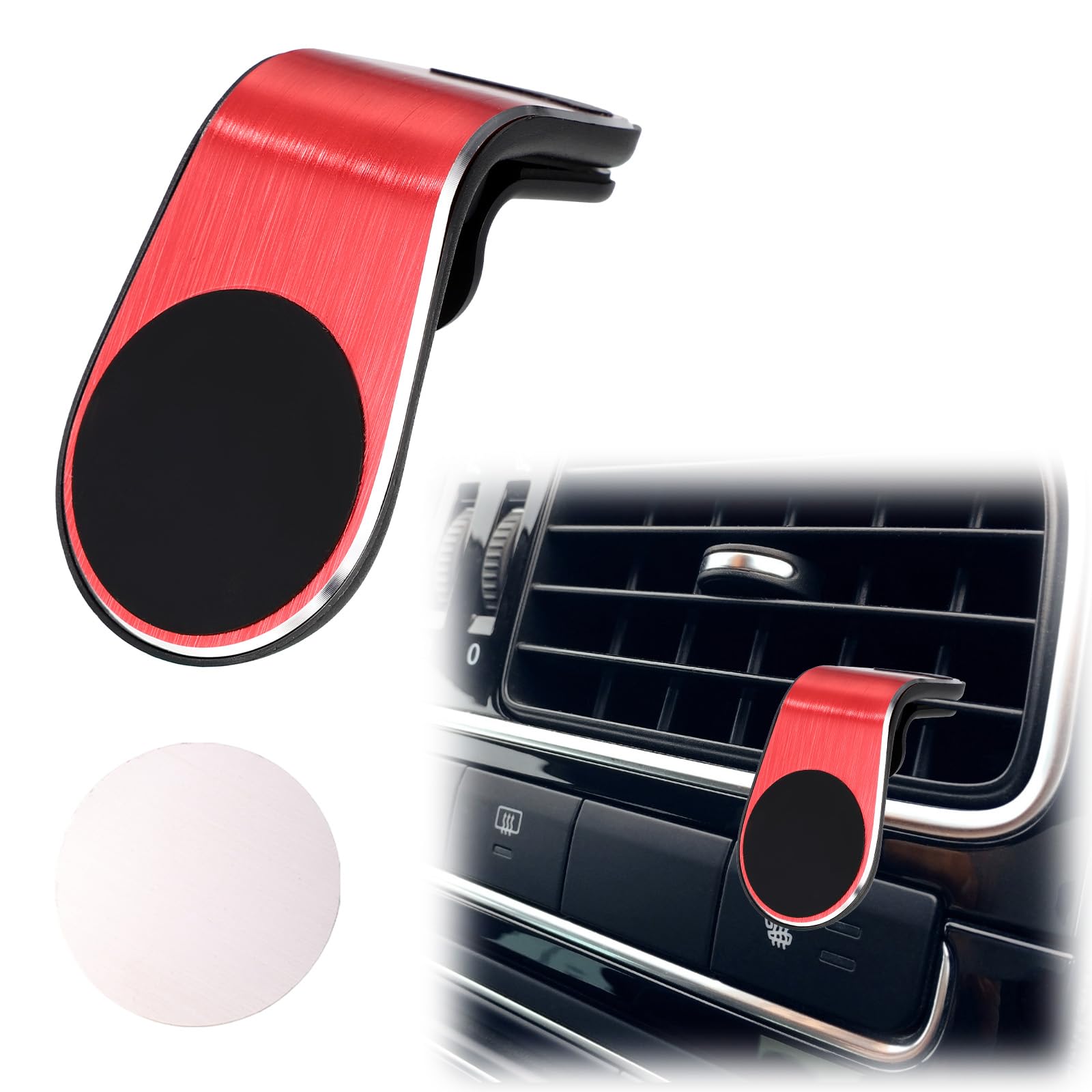 Strong Magnetic Mobile Phone Navigation Car Mount L Type 360 Rotatable Universal Magnetic Phone Holder Secure Air Vent
