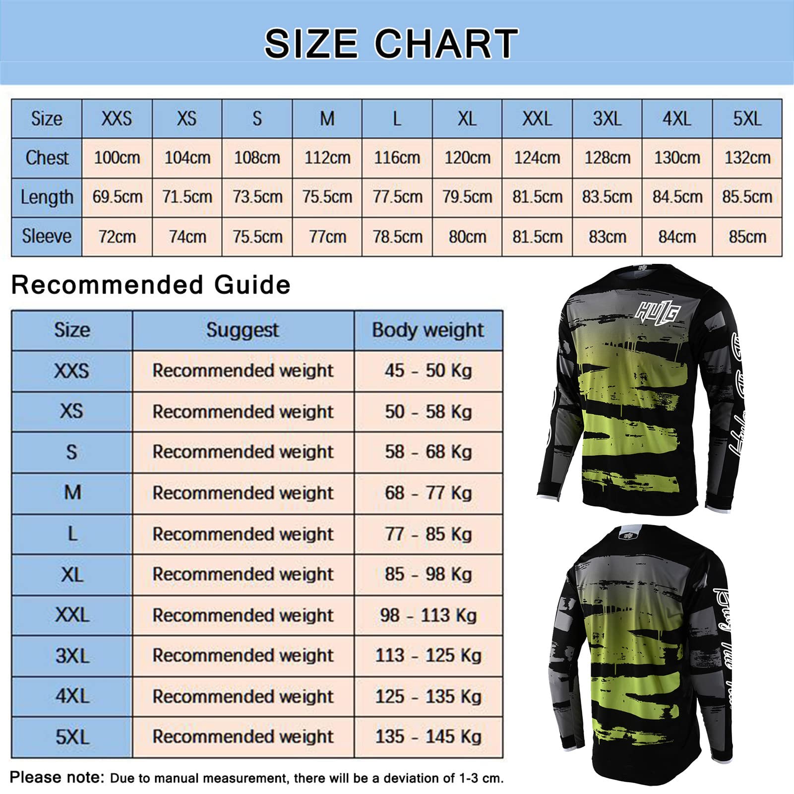 Maglia CiclismoTraspirante Estivi MTB ConmanichelungheTraspirante Asciugatura Rapida Magliette Mountain Bike Uomo