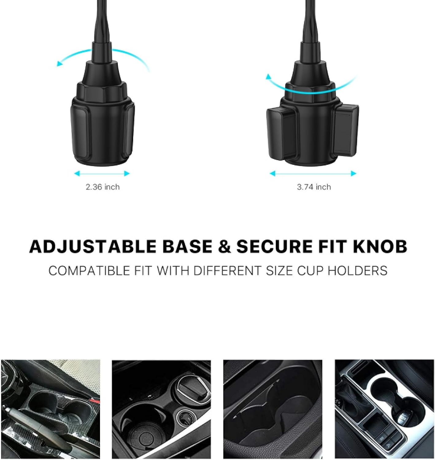 Vangoddy Adustable Base Flexible Gooseneck - Universal Car Cup Holder Magnetic Phone Mount Compatible with Samsung Galaxy Z Flip 7, Fold 7, S25 Edge, S25 Ultra, A36, A26, A16 image 5