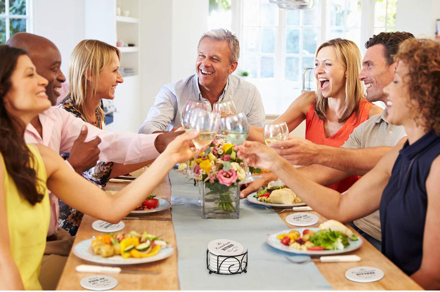 Dessous De Verre Dessous De Verre Absorbants Avec Support (lot De 6