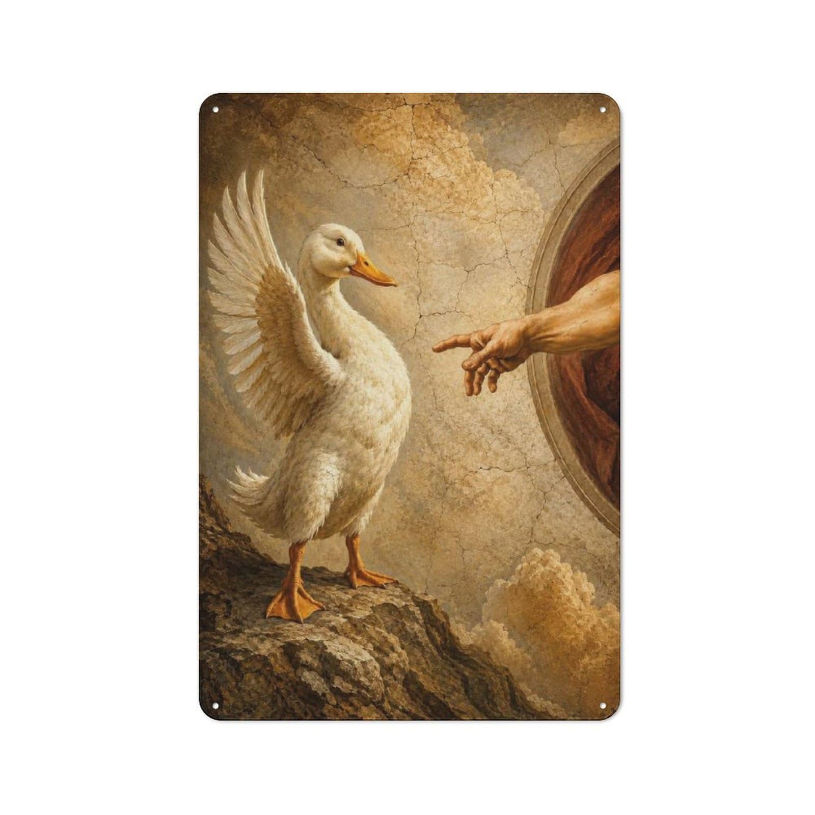 For Hobby Room Or Studio, The Creation of The Duck Retro-style Tin Sign 30x20cm, for Room Styling Across Hobby Rooms And Studios
