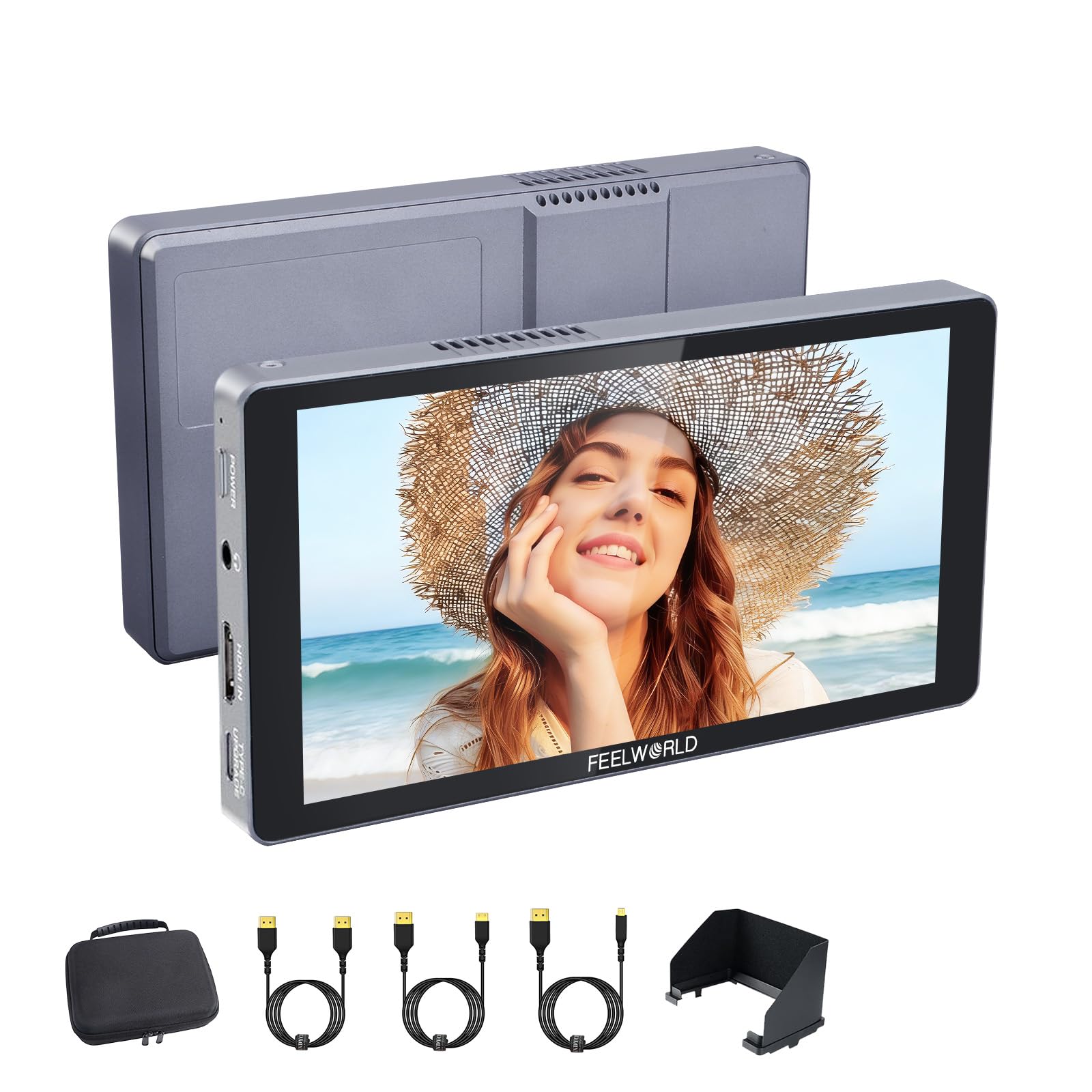 Amazon | FEELWORLD P6XL 6インチ タッチスクリーン 内蔵バッテリー
