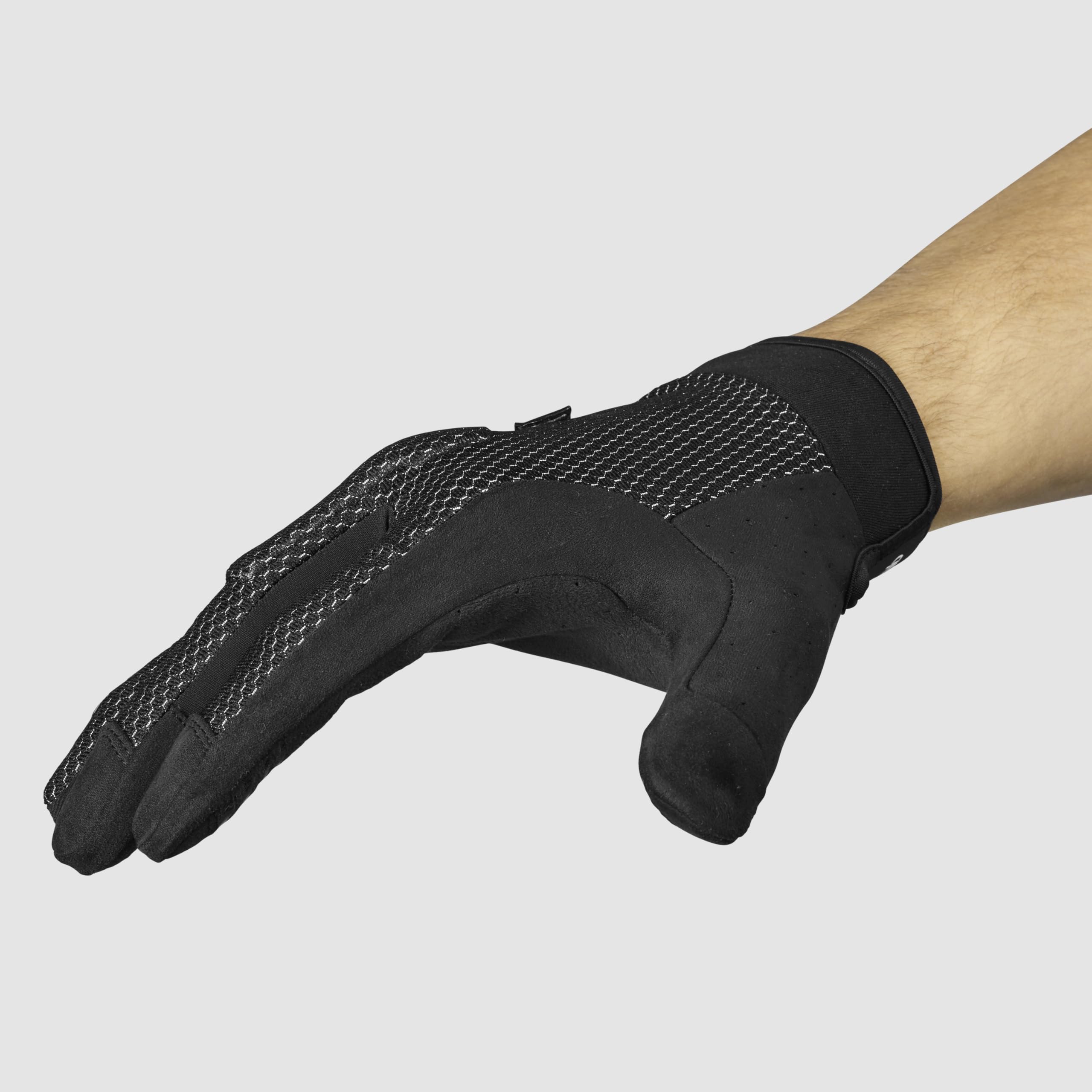 GripGrab Descent InsideGrip MTB Handschuhe Knöchelschutz Sommer Langfinger | Anti-Rutsch-Silikonprints, Schweißwischer, Protektoren am Handrücken, Klettverschluss - Mountainbike Downhill, Enduro, BMX